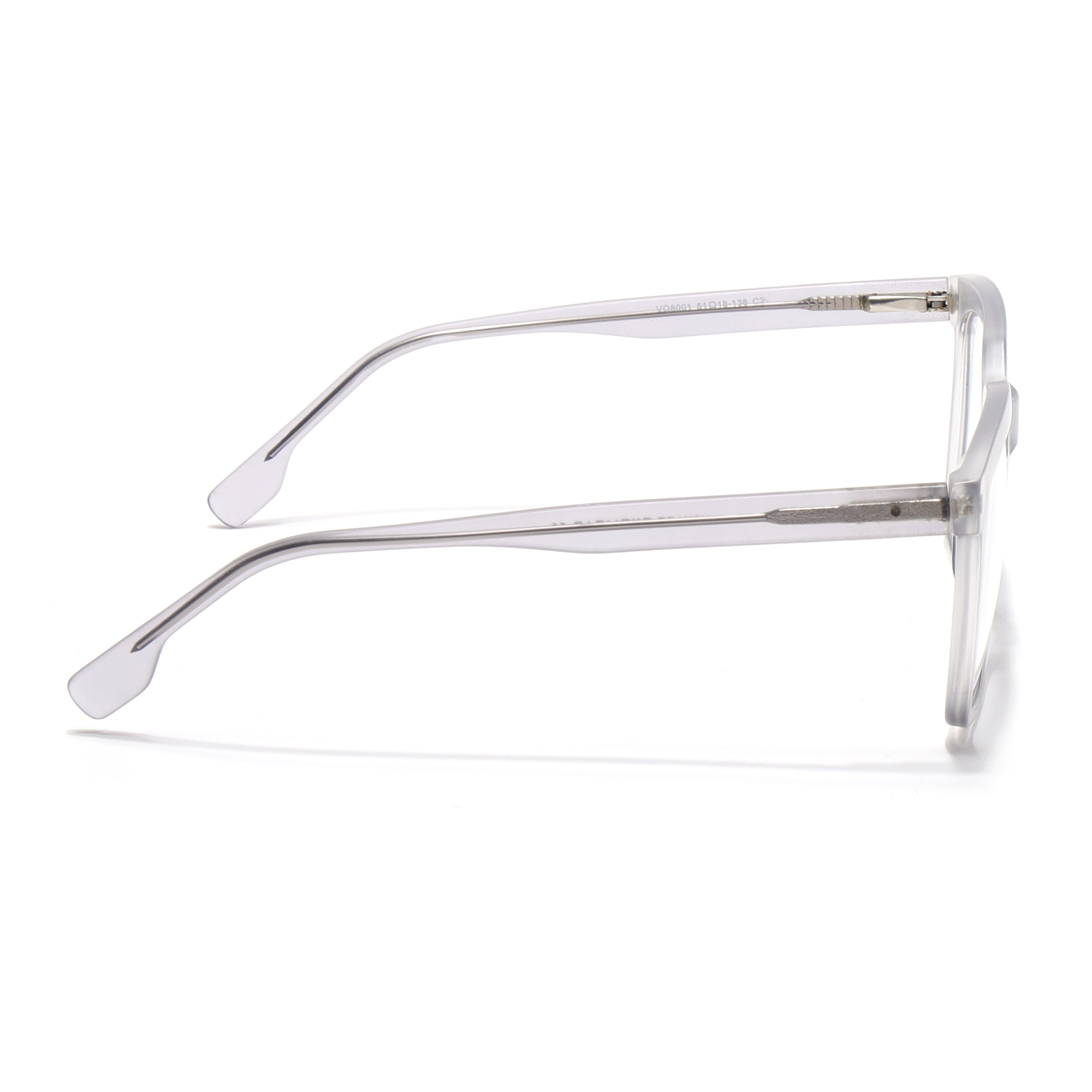 Voyage Transparent Grey Square Eyeglasses for Men & Women (VO8001MG4887-C2)