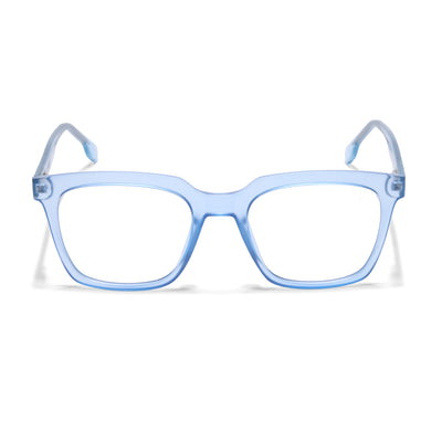 Voyage Transparent Blue Square Eyeglasses for Men & Women (VO8001MG4889-C4)