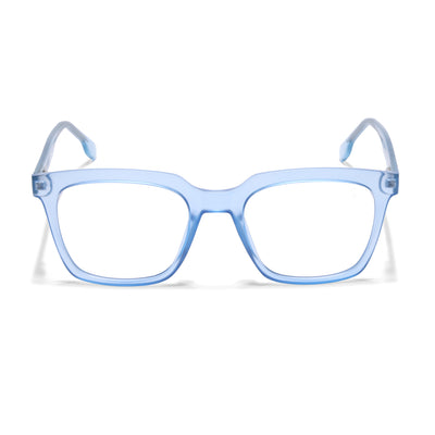 Voyage Transparent Blue Square Eyeglasses for Men & Women (VO8001MG4889-C4)