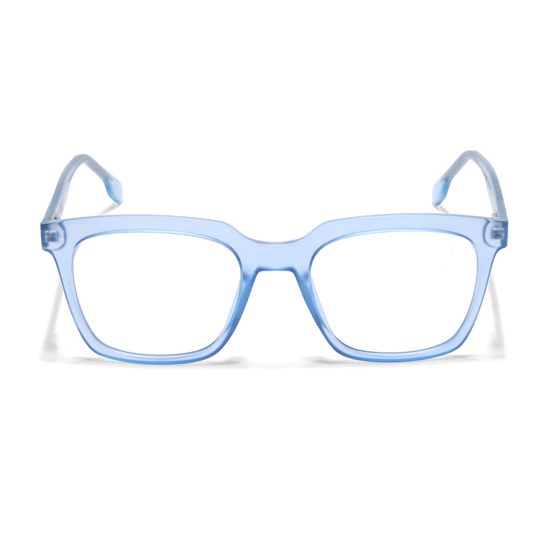 Voyage Transparent Blue Square Eyeglasses for Men & Women (VO8001MG4889-C4)