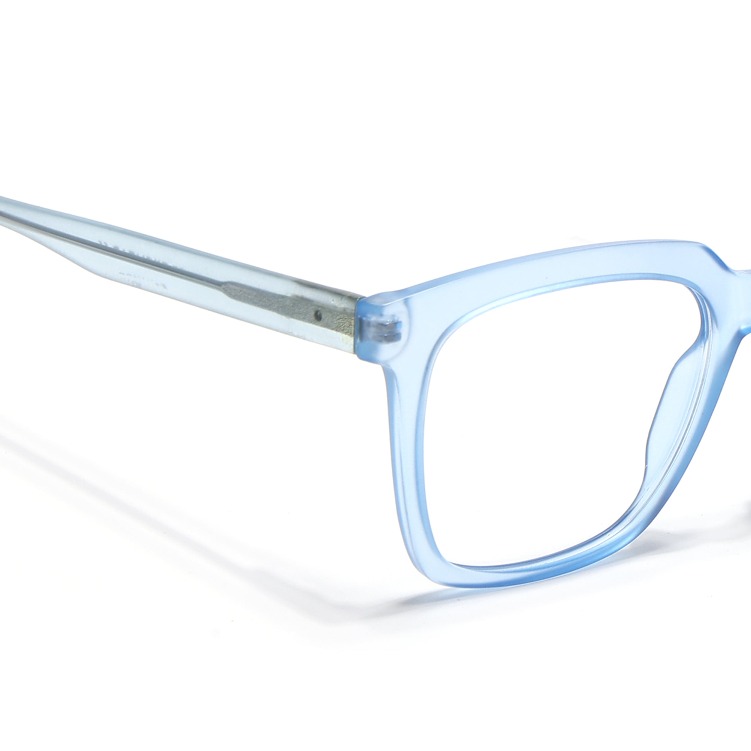 Voyage Transparent Blue Square Eyeglasses for Men & Women (VO8001MG4889-C4)