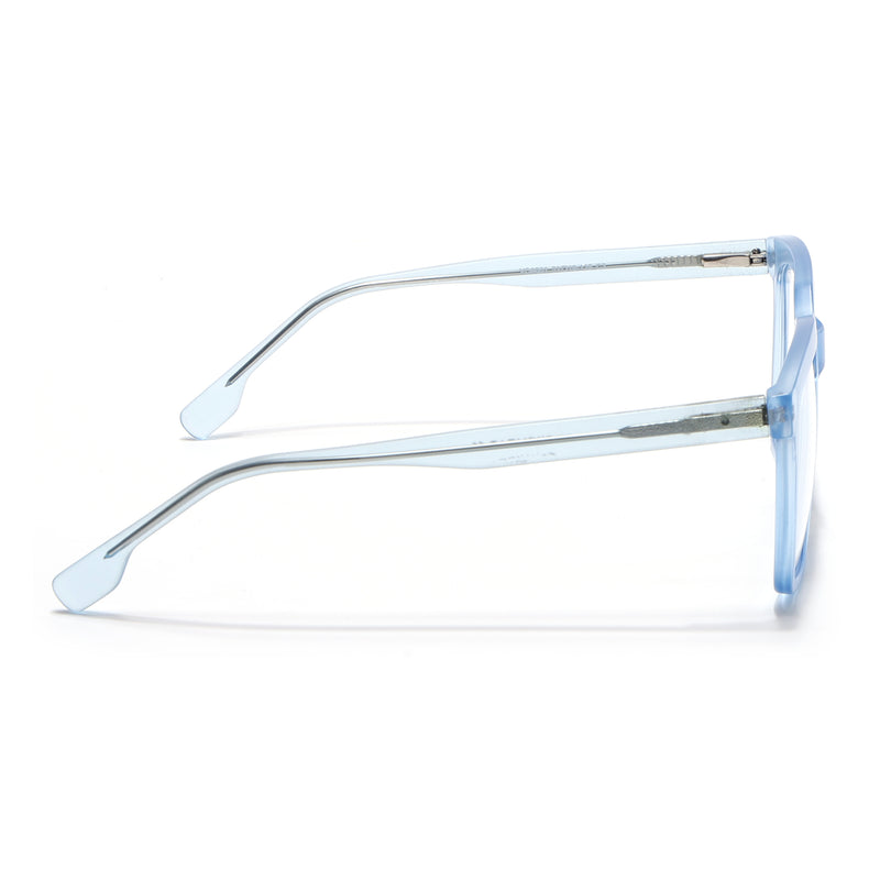 Voyage Transparent Blue Square Eyeglasses for Men & Women (VO8001MG4889-C4)