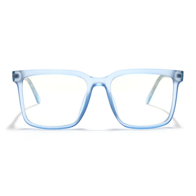 Voyage Transparent Blue Square Eyeglasses for Men & Women (VO8002MG4894-C4)