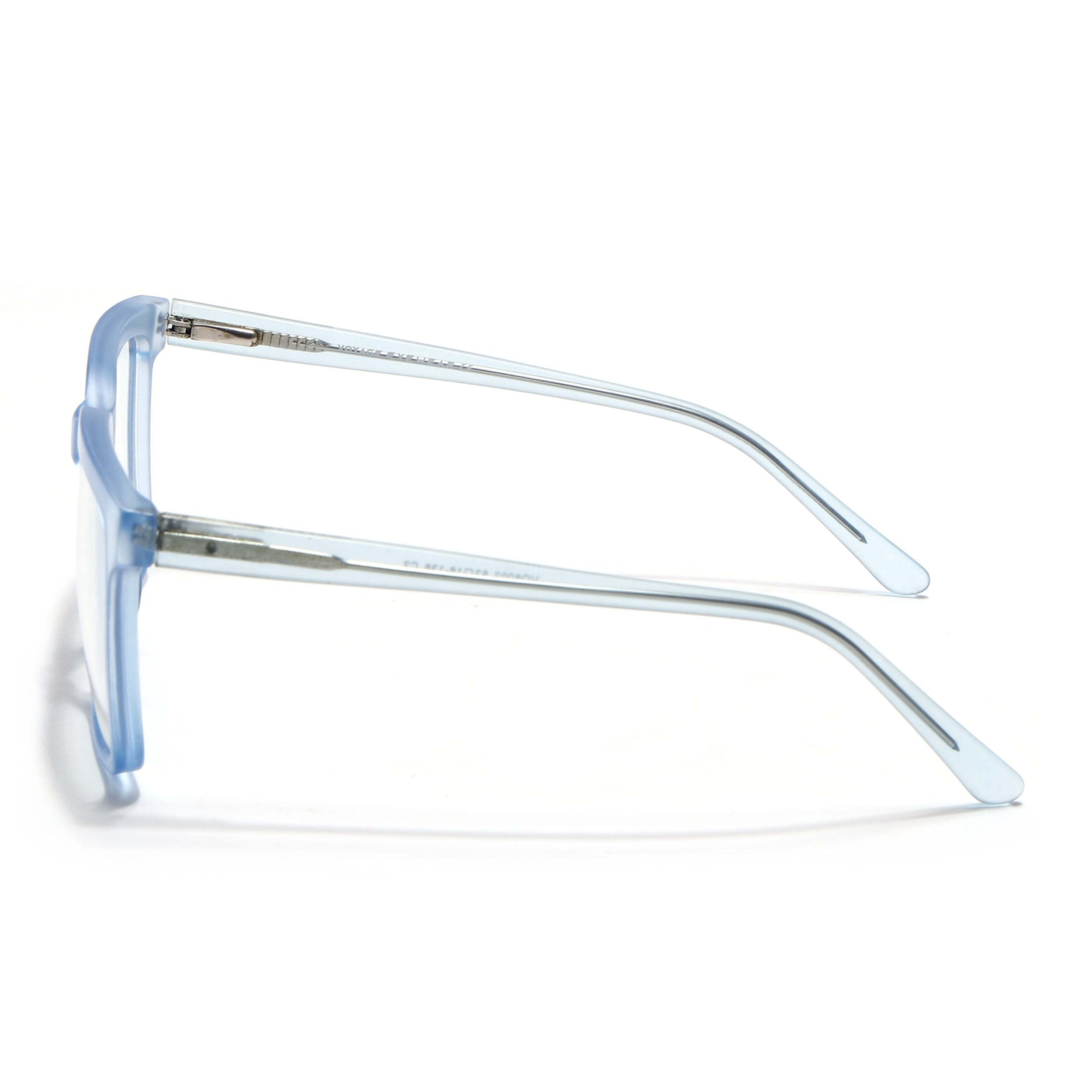 Voyage Transparent Blue Square Eyeglasses for Men & Women (VO8002MG4894-C4)