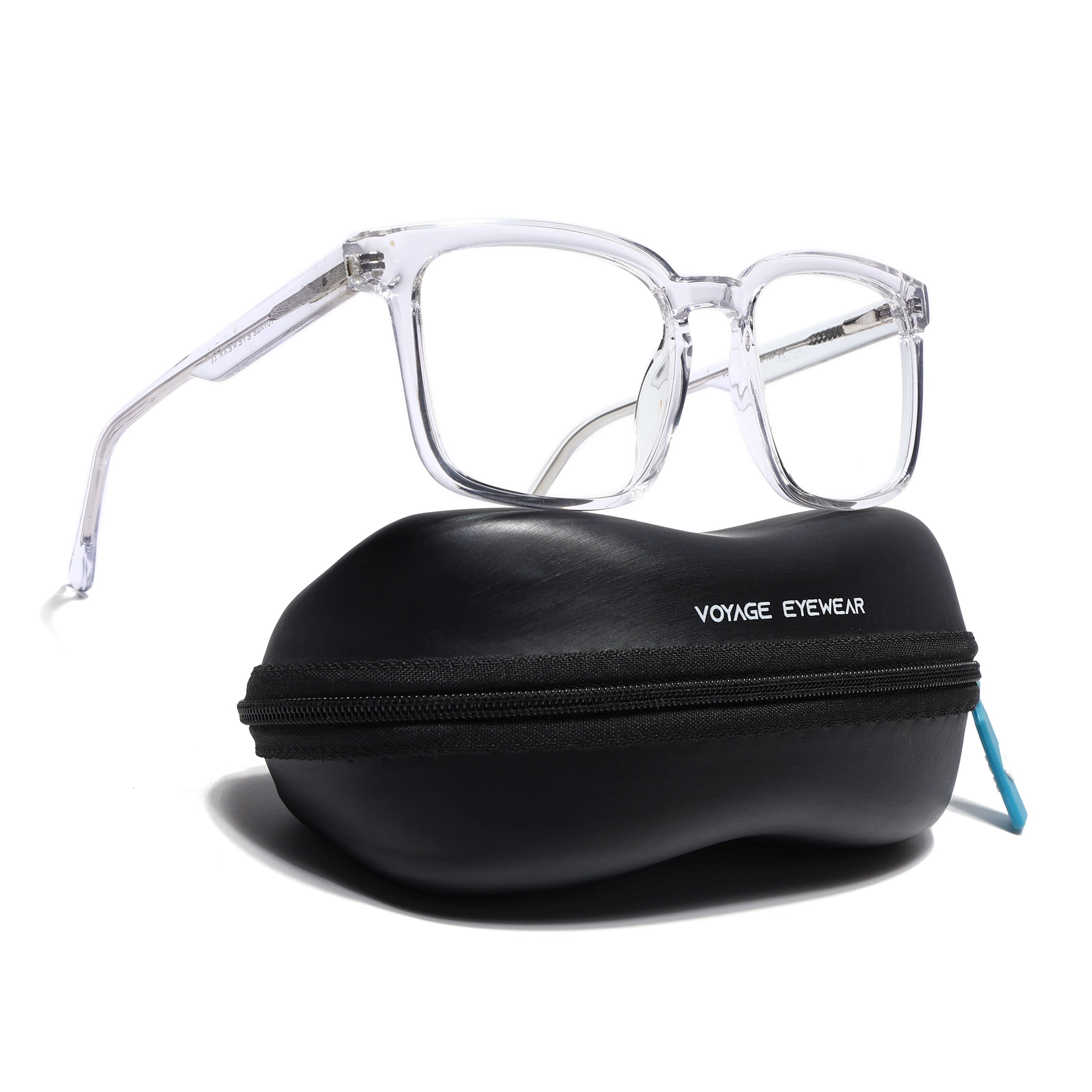 Voyage Transparent Square Eyeglasses for Men & Women (VO8003MG4898-C3)