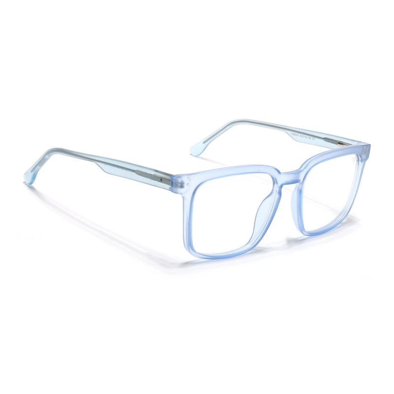 Voyage Transparent Blue Square Eyeglasses for Men & Women (VO8003MG4899-C4)