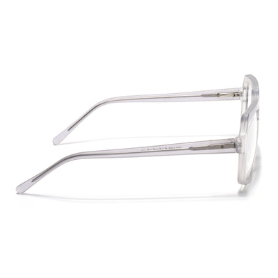 Voyage Transparent Grey Square Eyeglasses for Men & Women (VO8004MG4902-C2)