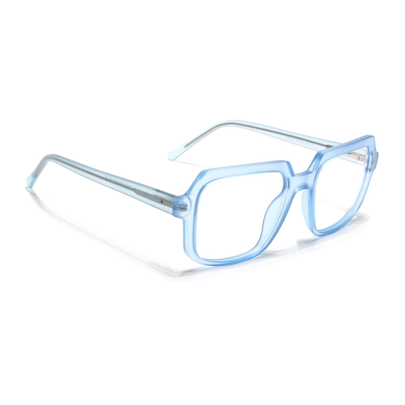 Voyage Transparent Blue Square Eyeglasses for Men & Women (VO8004MG4904-C4)