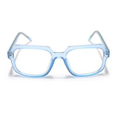 Voyage Transparent Blue Square Eyeglasses for Men & Women (VO8004MG4904-C4)