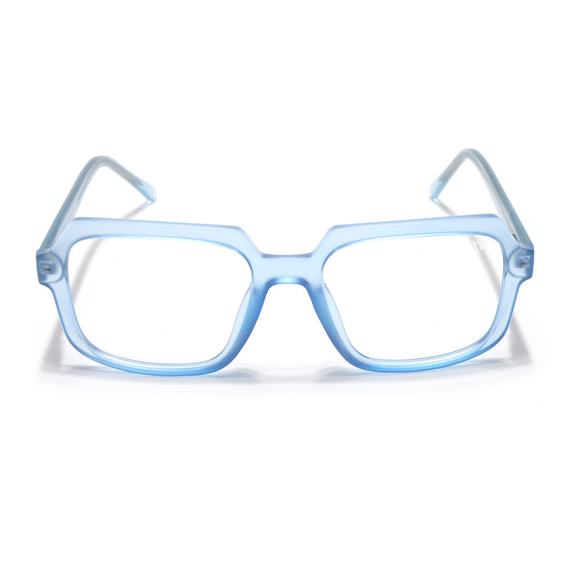 Voyage Transparent Blue Square Eyeglasses for Men & Women (VO8004MG4904-C4)