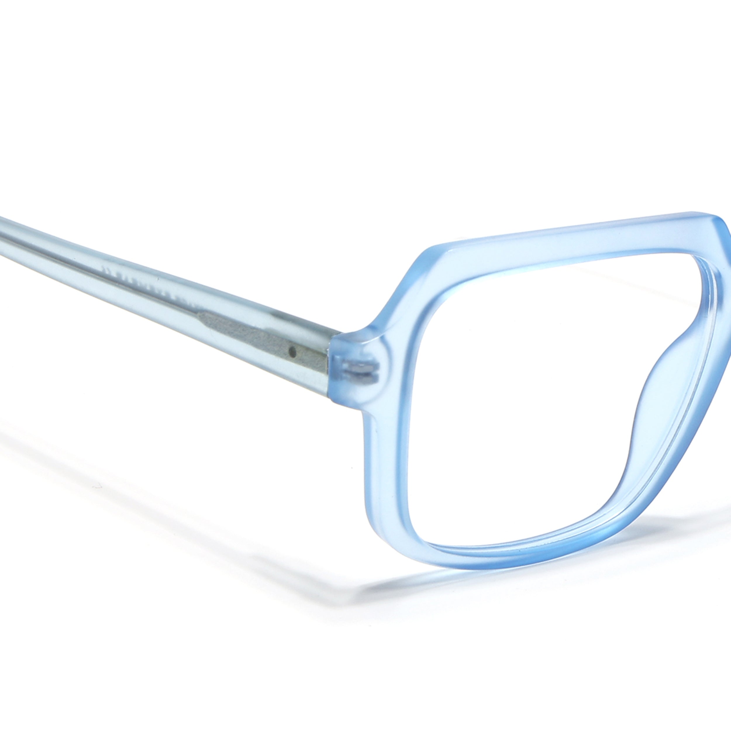 Voyage Transparent Blue Square Eyeglasses for Men & Women (VO8004MG4904-C4)