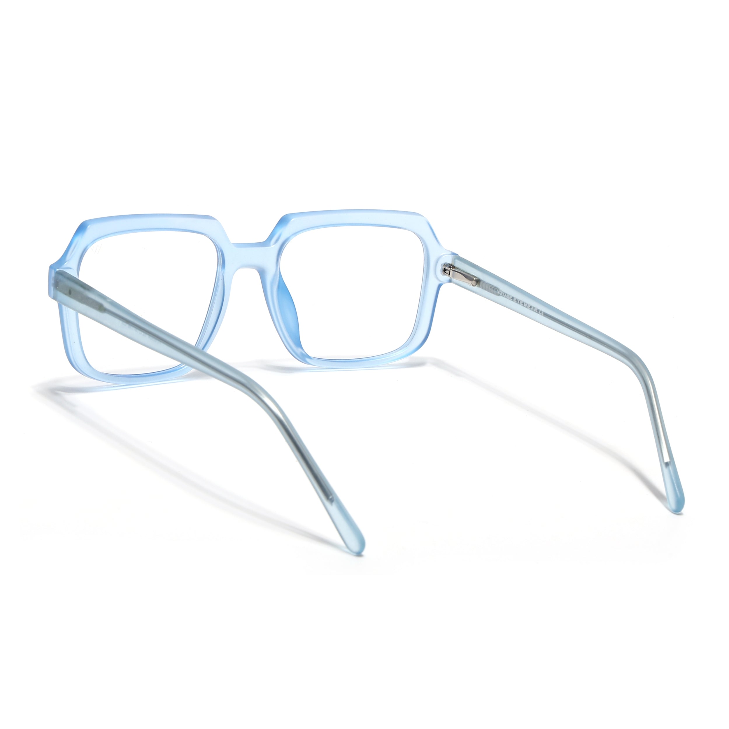 Voyage Transparent Blue Square Eyeglasses for Men & Women (VO8004MG4904-C4)