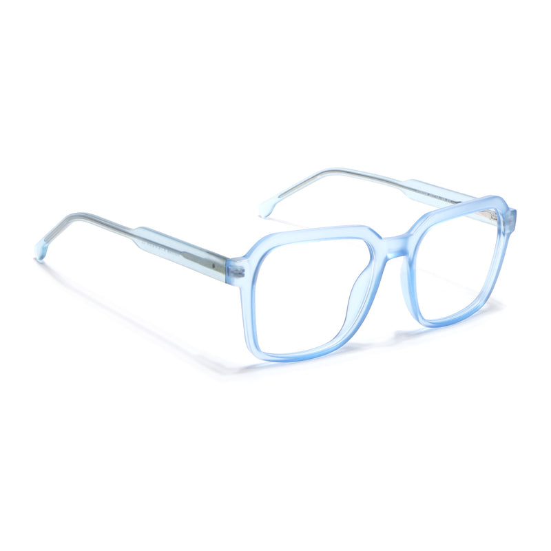 Voyage Transparent Blue Square Eyeglasses for Men & Women (VO8006MG4914-C4)
