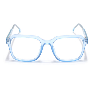 Voyage Transparent Blue Square Eyeglasses for Men & Women (VO8006MG4914-C4)