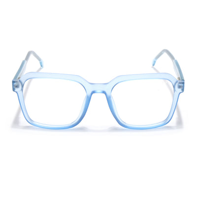 Voyage Transparent Blue Square Eyeglasses for Men & Women (VO8006MG4914-C4)