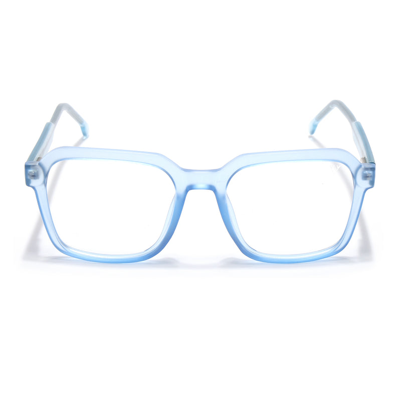 Voyage Transparent Blue Square Eyeglasses for Men & Women (VO8006MG4914-C4)
