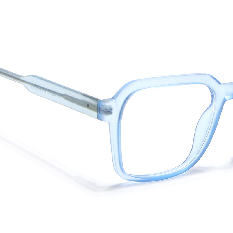 Voyage Transparent Blue Square Eyeglasses for Men & Women (VO8006MG4914-C4)