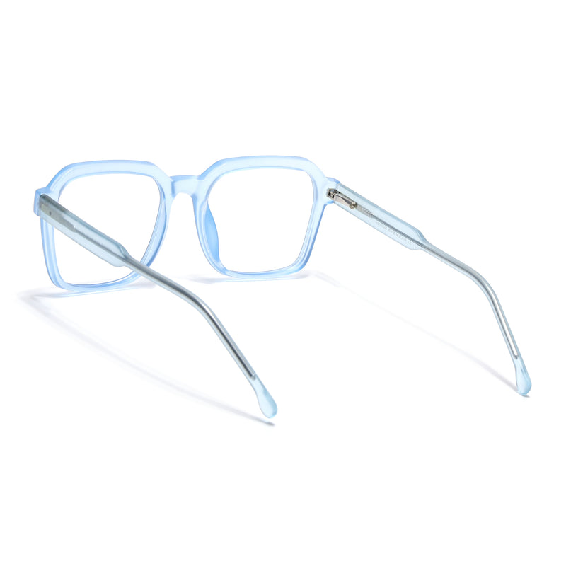 Voyage Transparent Blue Square Eyeglasses for Men & Women (VO8006MG4914-C4)