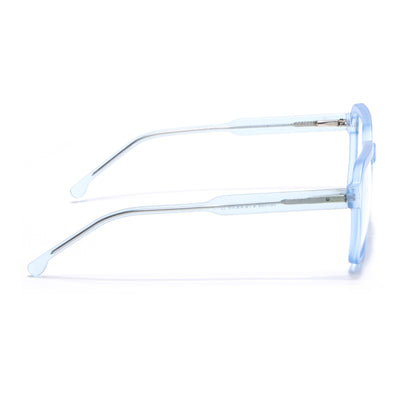 Voyage Transparent Blue Square Eyeglasses for Men & Women (VO8006MG4914-C4)