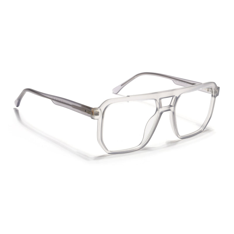 Voyage Maverick Transparent Grey Wayfarer Eyeglasses for Men & Women (VO8007MG4917-C2)