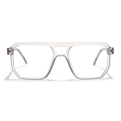 Voyage Maverick Transparent Grey Wayfarer Eyeglasses for Men & Women (VO8007MG4917-C2)