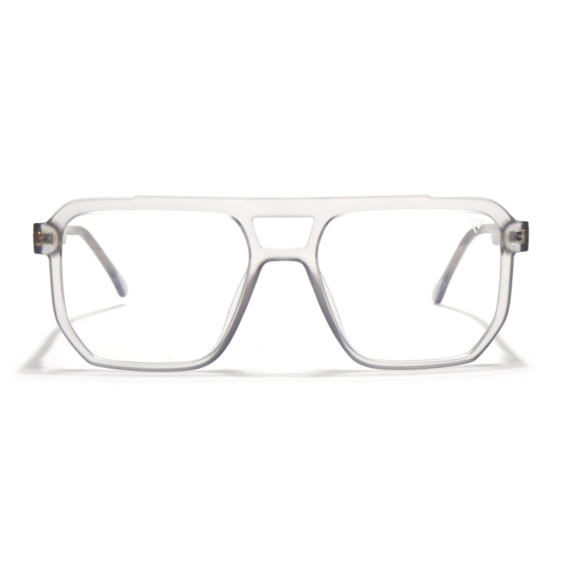 Voyage Maverick Transparent Grey Wayfarer Eyeglasses for Men & Women (VO8007MG4917-C2)