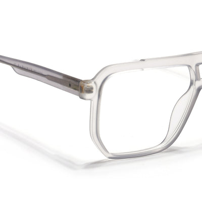 Voyage Maverick Transparent Grey Wayfarer Eyeglasses for Men & Women (VO8007MG4917-C2)