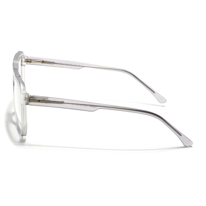 Voyage Maverick Transparent Grey Wayfarer Eyeglasses for Men & Women (VO8007MG4917-C2)