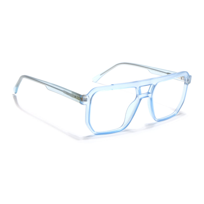 Voyage Maverick Transparent Blue Wayfarer Eyeglasses for Men & Women (VO8007MG4919-C4)