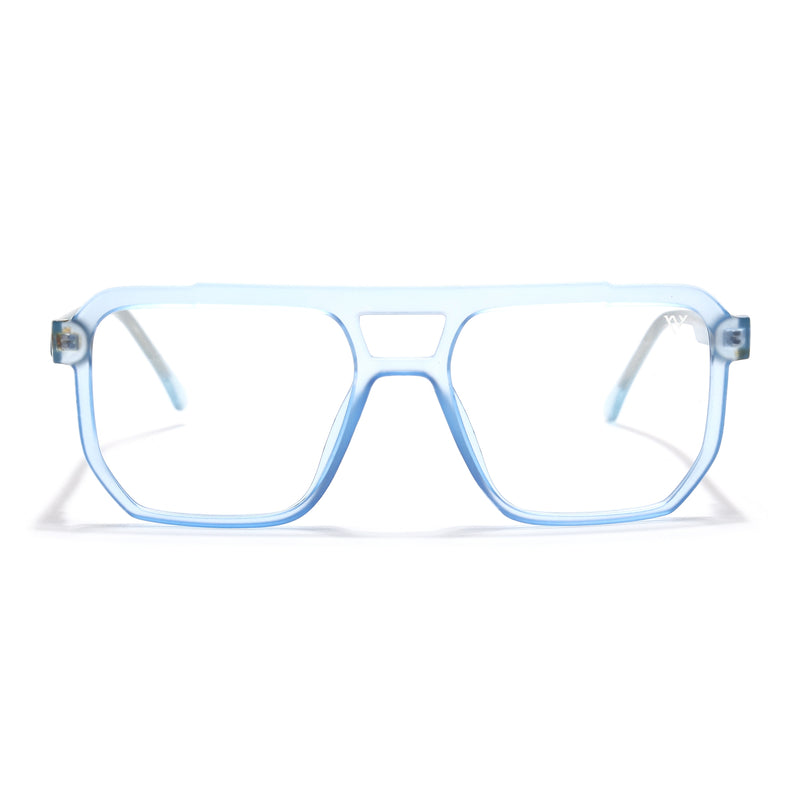 Voyage Maverick Transparent Blue Wayfarer Eyeglasses for Men & Women (VO8007MG4919-C4)