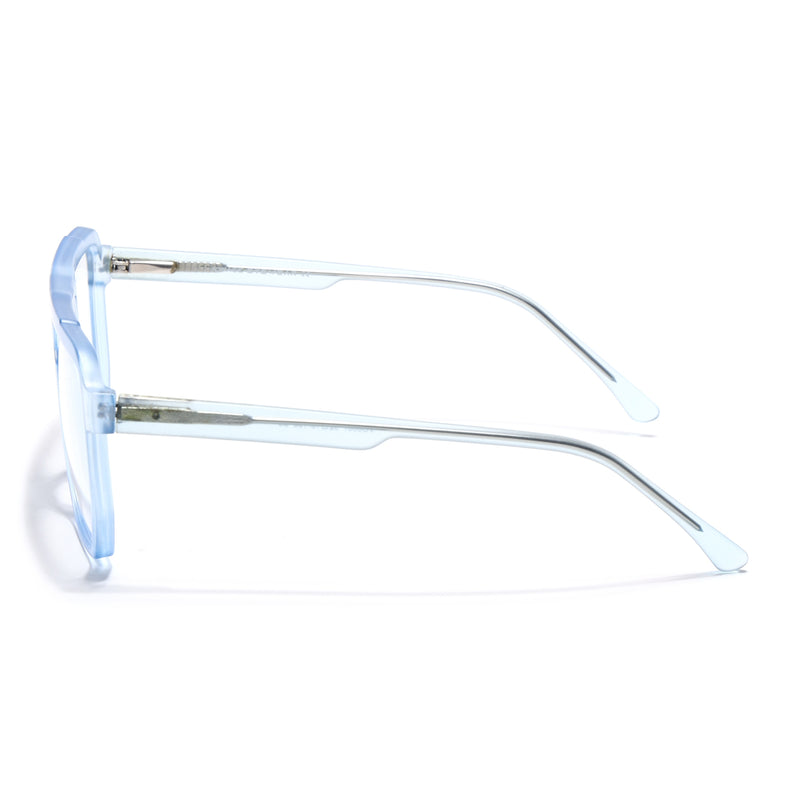 Voyage Maverick Transparent Blue Wayfarer Eyeglasses for Men & Women (VO8007MG4919-C4)