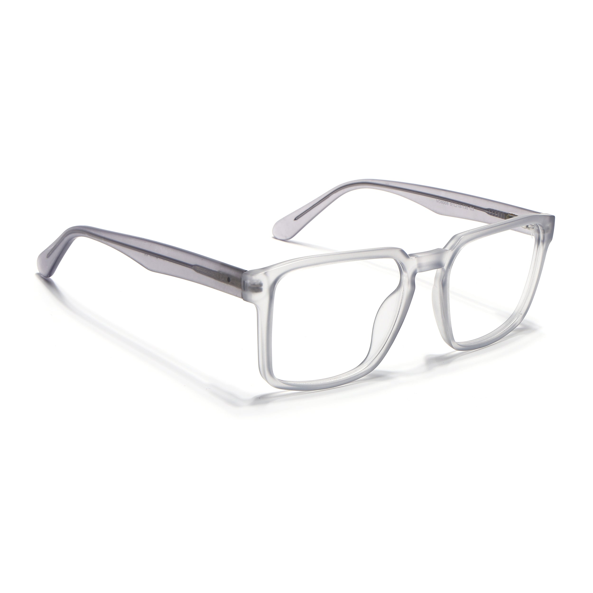 Voyage Transparent Grey Square Eyeglasses for Men & Women (VO8008MG4922-C2)