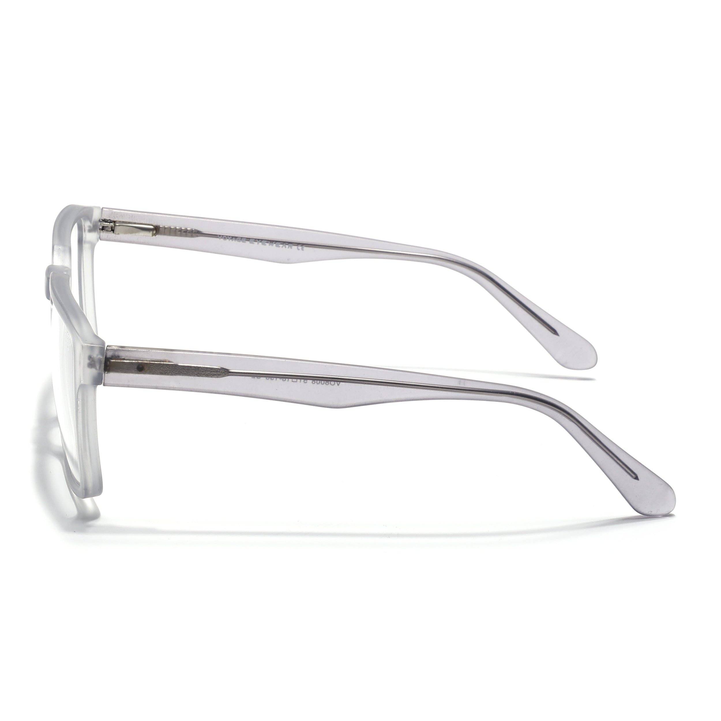 Voyage Transparent Grey Square Eyeglasses for Men & Women (VO8008MG4922-C2)