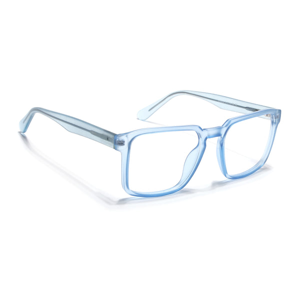Voyage Transparent Blue Square Eyeglasses for Men & Women (VO8008MG4924-C4)