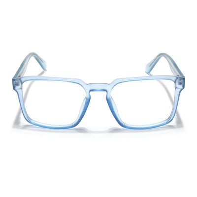 Voyage Transparent Blue Square Eyeglasses for Men & Women (VO8008MG4924-C4)