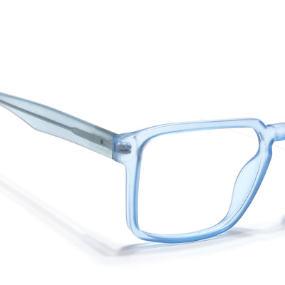 Voyage Transparent Blue Square Eyeglasses for Men & Women (VO8008MG4924-C4)
