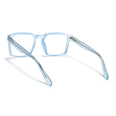 Voyage Transparent Blue Square Eyeglasses for Men & Women (VO8008MG4924-C4)