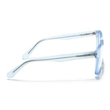 Voyage Transparent Blue Square Eyeglasses for Men & Women (VO8008MG4924-C4)
