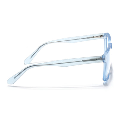 Voyage Transparent Blue Square Eyeglasses for Men & Women (VO8008MG4924-C4)