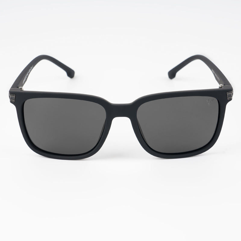 Voyage Wayfarer Polarized Sunglasses for Men & Women (Black Lens | Matt Black Frame - PMG5249)