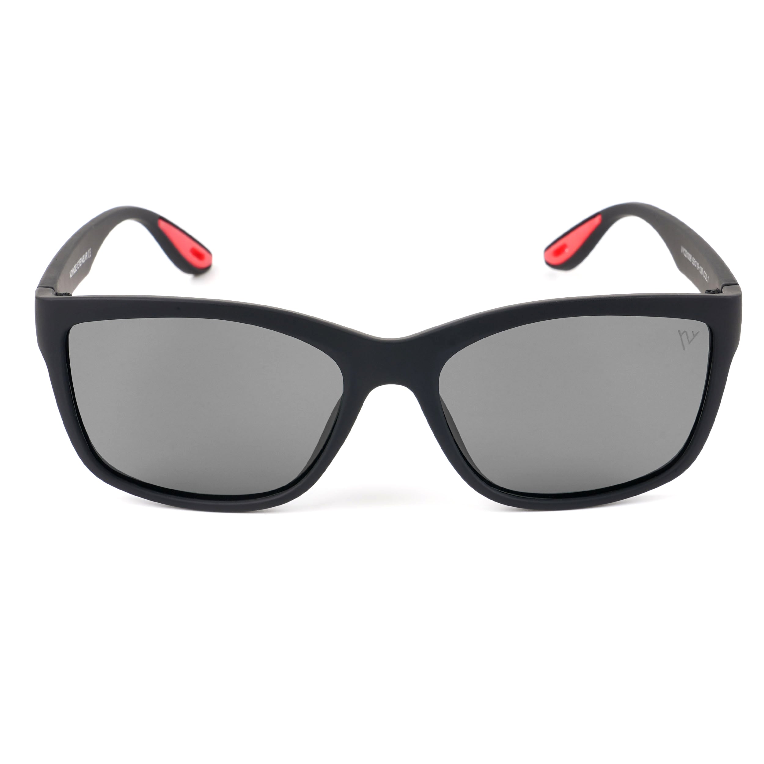 Voyage Wayfarer Polarized Sunglasses for Men & Women (Black Lens | Matt Black Frame - PMG5253)