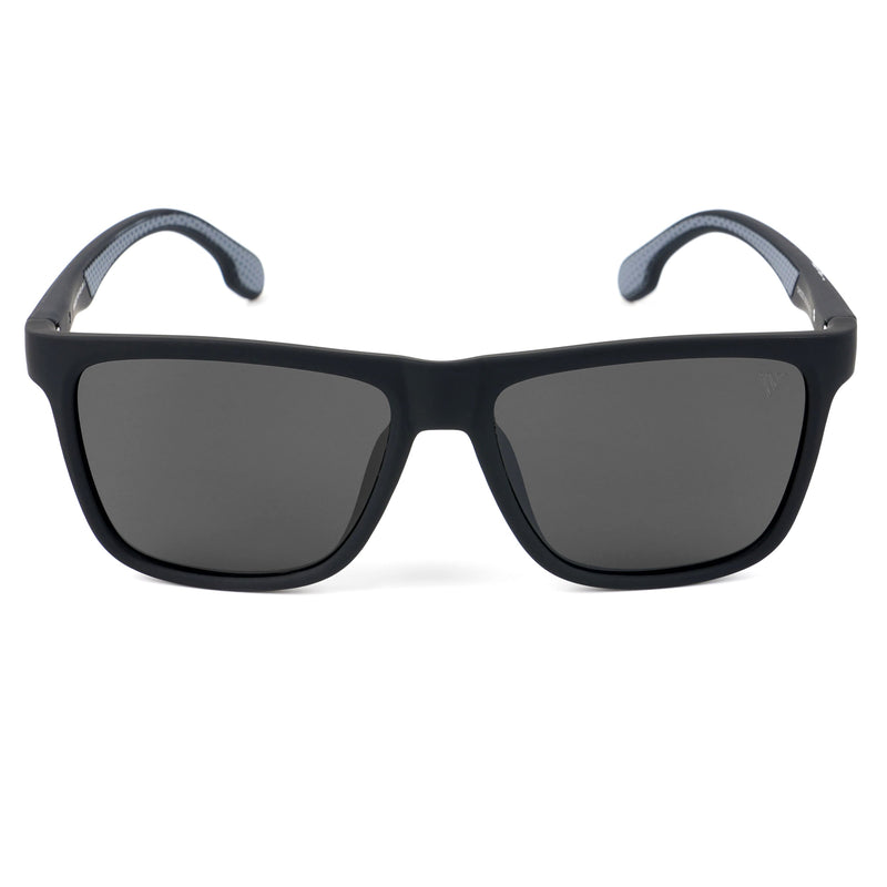 Voyage Wayfarer Polarized Sunglasses for Men & Women (Black Lens | Matt Black Frame - PMG5254)