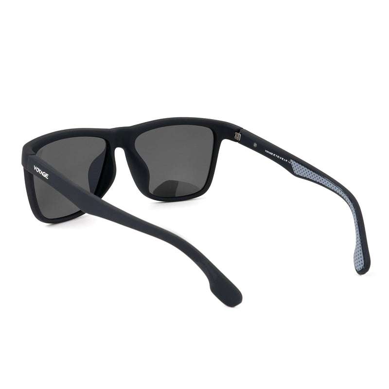 Voyage Wayfarer Polarized Sunglasses for Men & Women (Black Lens | Matt Black Frame - PMG5254)