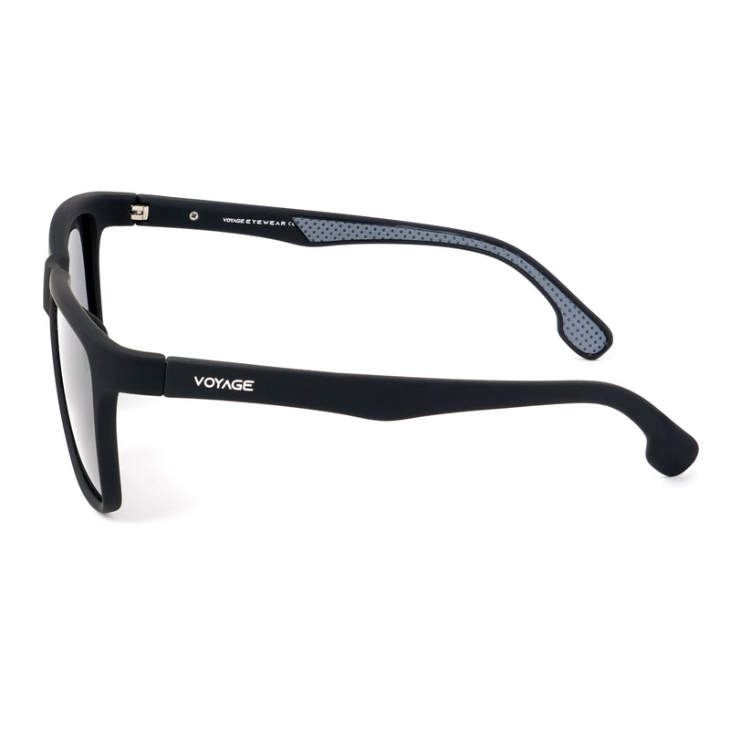 Voyage Wayfarer Polarized Sunglasses for Men & Women (Black Lens | Matt Black Frame - PMG5254)