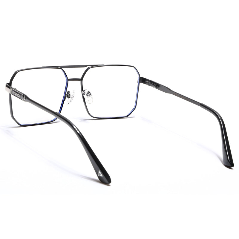 Voyage Exclusive Black & Grey Wayfarer Eyeglasses for Men & Women (VY221010MG5318-C2)