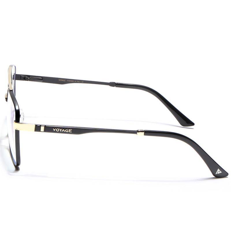 Voyage Exclusive Black & Golden Wayfarer Eyeglasses for Men & Women (VY221012MG5323-C1)