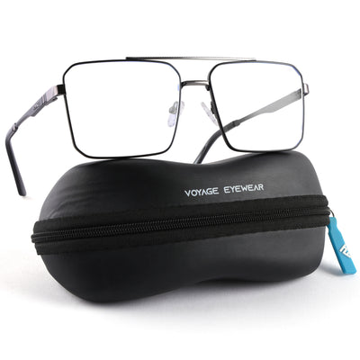 Voyage Exclusive Black & Grey Wayfarer Eyeglasses for Men & Women (VY221013MG5327-C2)