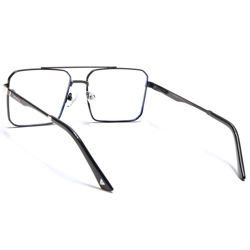 Voyage Exclusive Black & Silver Wayfarer Eyeglasses for Men & Women (VY221013MG5328-C3)