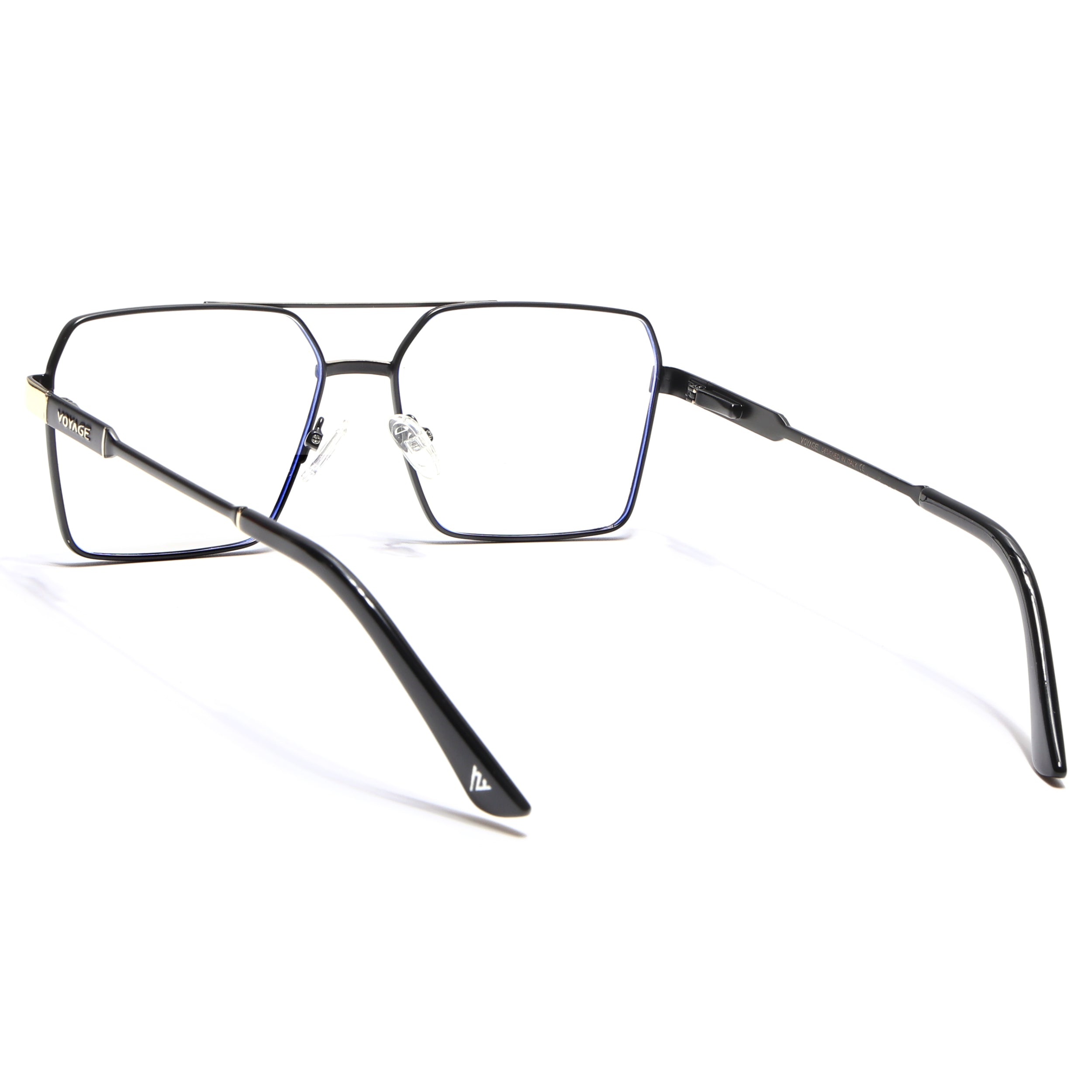 Voyage Exclusive Black & Golden Wayfarer Eyeglasses for Men & Women (VY221014MG5329-C1)