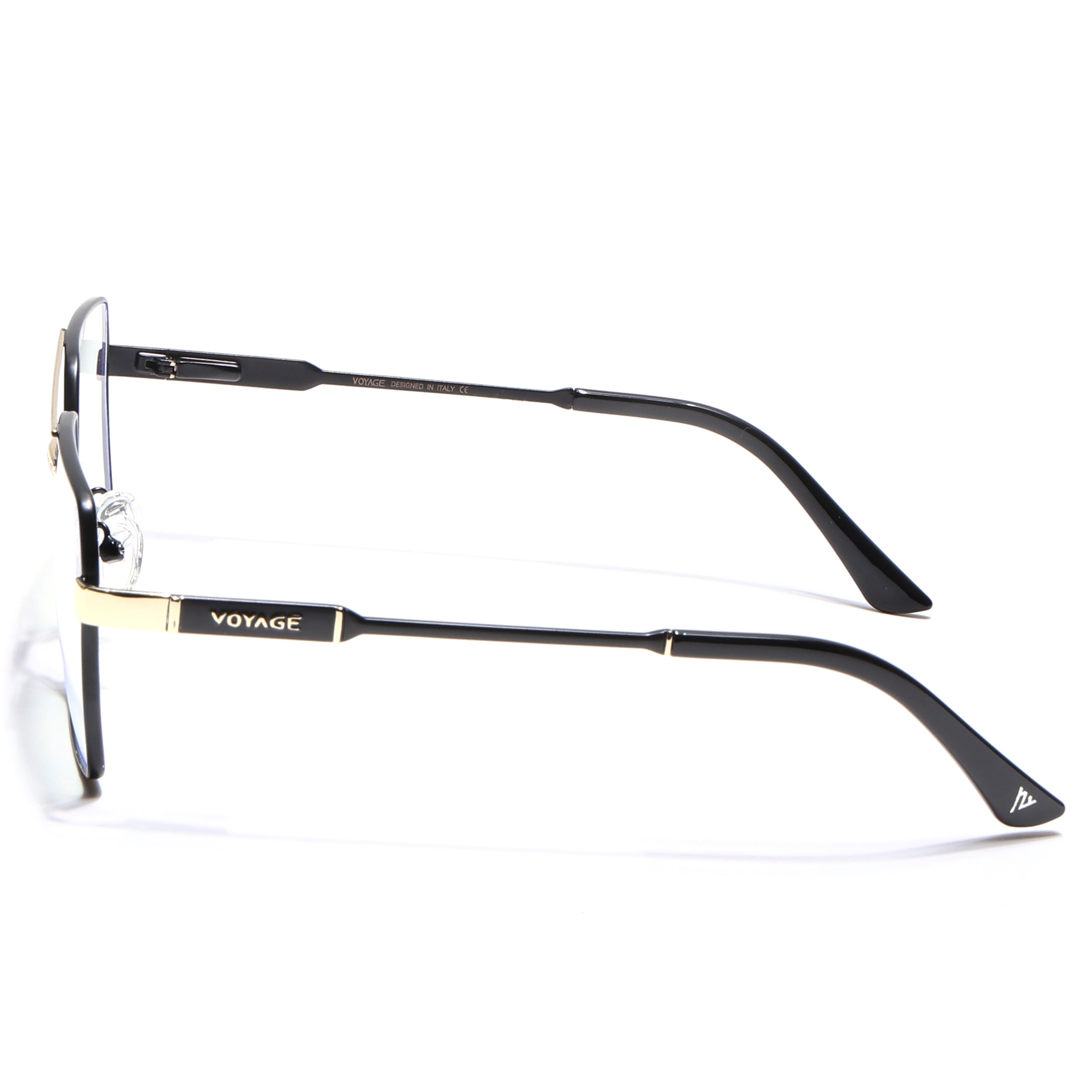 Voyage Exclusive Black & Golden Wayfarer Eyeglasses for Men & Women (VY221014MG5329-C1)